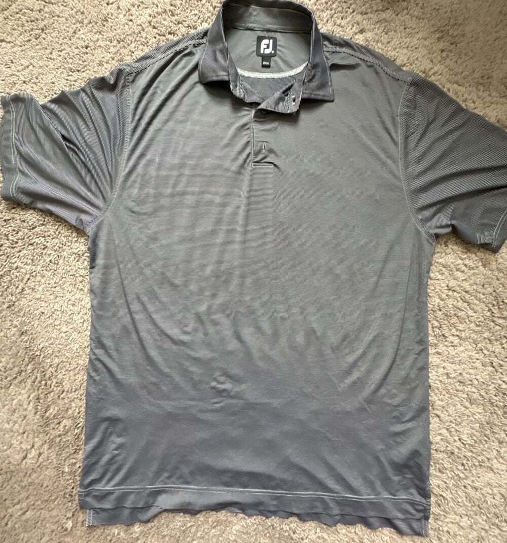 FootJoy Sand Creek Golf Striped Performance Polo Shirt Men's XL